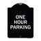 Signmission Designer Series One Hour Parking, Black & White Heavy-Gauge Aluminum Sign, 24" x 18", BW-1824-23525 A-DES-BW-1824-23525 - alternate 1
